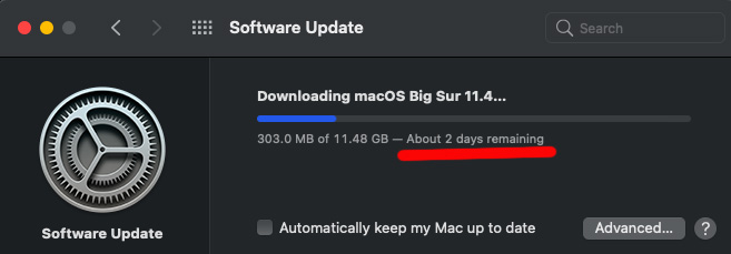 how can i set a time for update downloads on my mac?